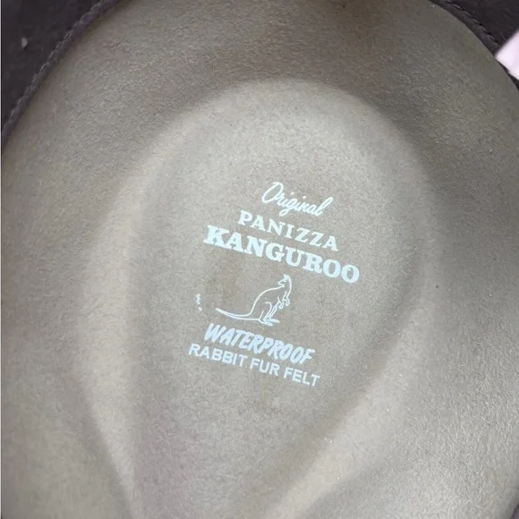Italy Panizza Kanguroo Fedora Hat Rabbit Fur Felt Hamilton Waterproof 54 or6 3/4 - Picture 6 of 8
